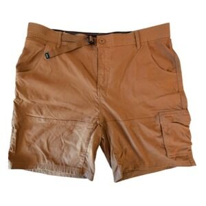 PrAna Zion Short II Men 40 Brown Stretch Hiking Cargo 1969751 Standard Fit